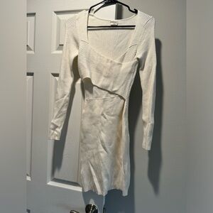 White Abercrombie long sleeve dress